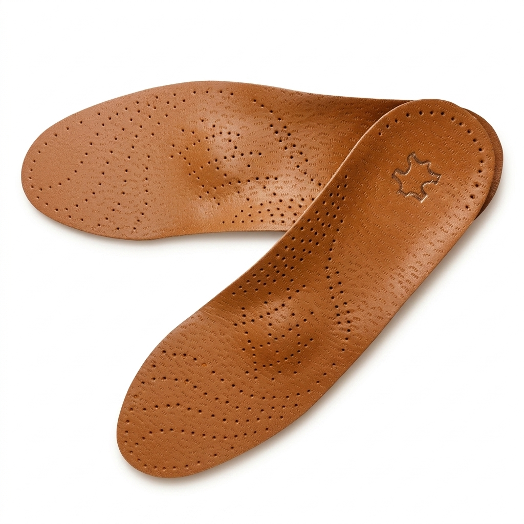 Leather Arch Support Insoles for Men & Women – Orthotic Inserts for Flat Feet & Foot Pain